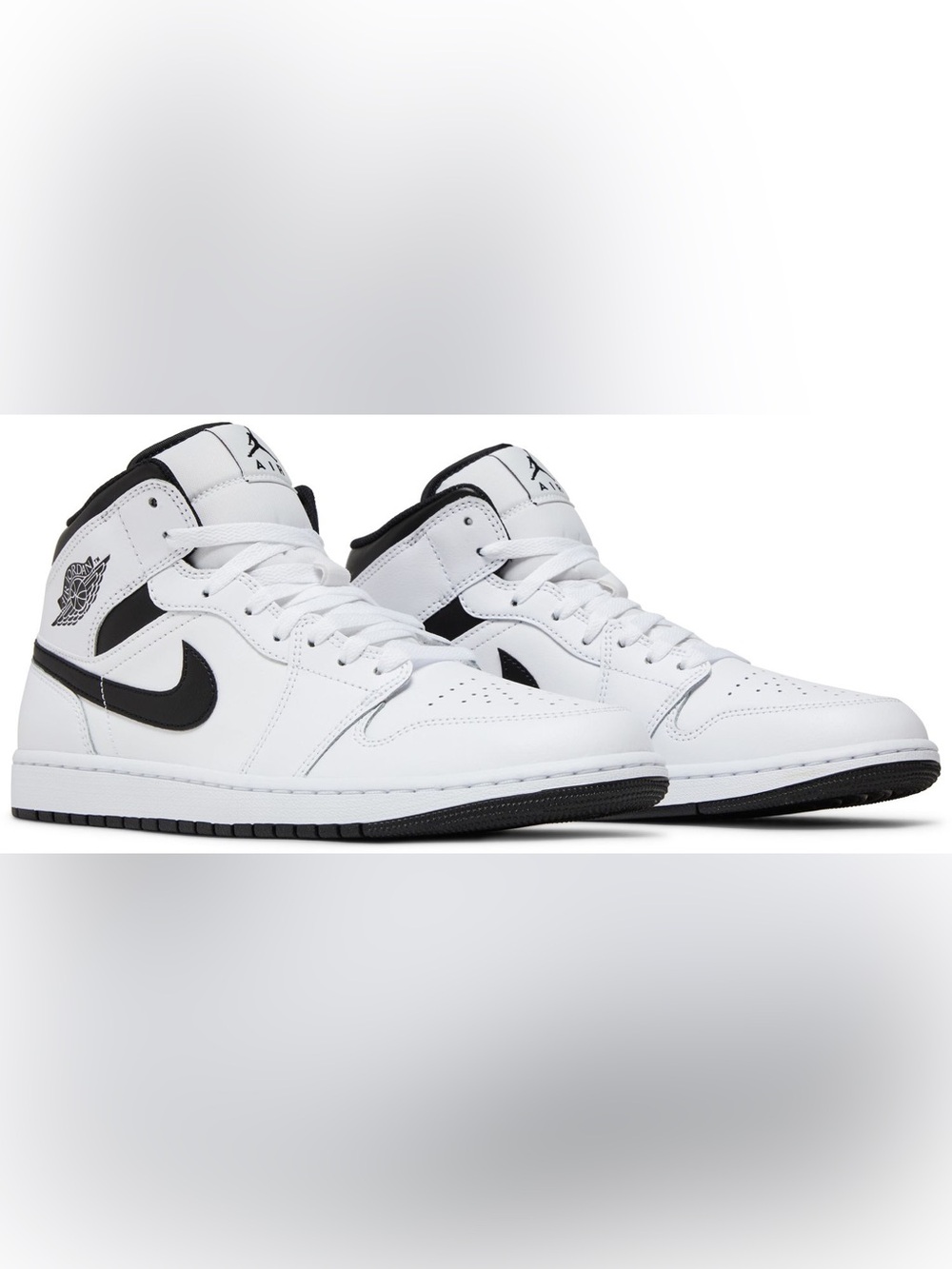 Nike Air Jordan 1 Mid GS Reverse Panda White Black DQ8423-132 Size 7Y